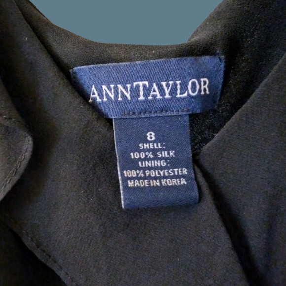 Vintage Ann Taylor black silk dress Size 8 in excellent condition. - Picture 3 of 5